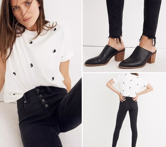 MADEWELL 9" High-Rise,button down fly, Color Black, Sz 26 - Picture 1 of 16